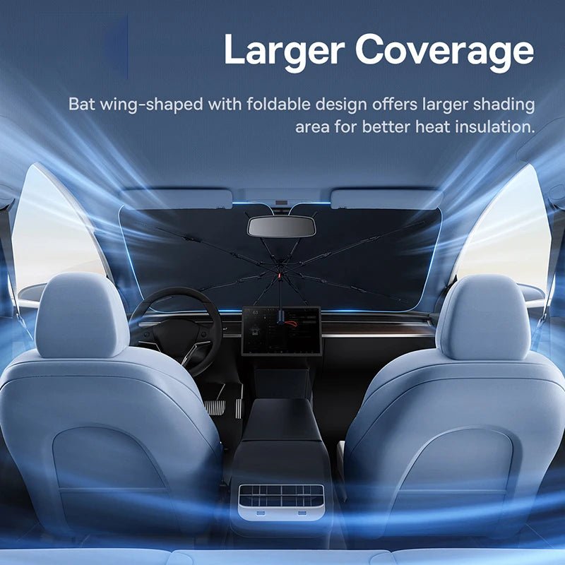 Baseus - Windscherm zonnescherm parasol - Auto zomer zonbescherming voorruit 2024 - Bivakshop