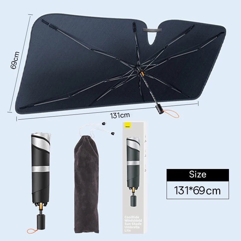 Baseus - Windscherm zonnescherm parasol - Auto zomer zonbescherming voorruit 2024 - Bivakshop