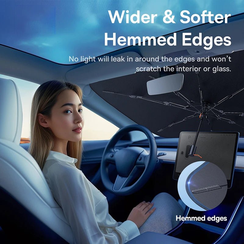 Baseus - Windscherm zonnescherm parasol - Auto zomer zonbescherming voorruit 2024 - Bivakshop