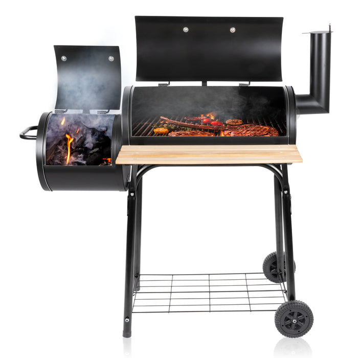 BBQ Collection - BBQ Grill Smoker – 104 x 58 cm – Houtskoolbarbecue voor Grillen & Roken - Bivakshop