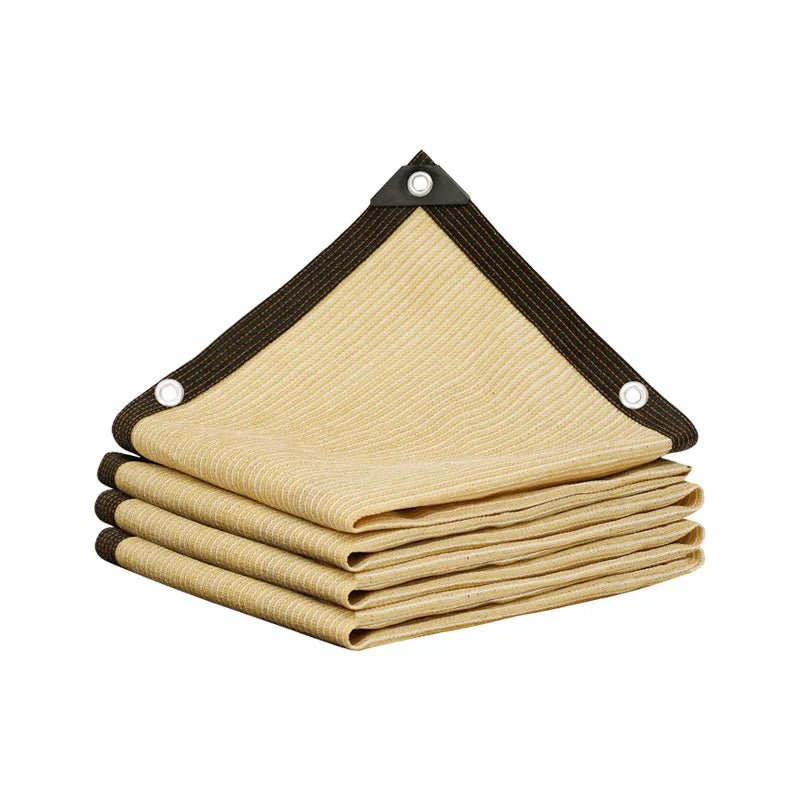 Beige zonnescherm net – Perforeerde hittebestendige zonwering voor tuin, terras & balkon - Bivakshop