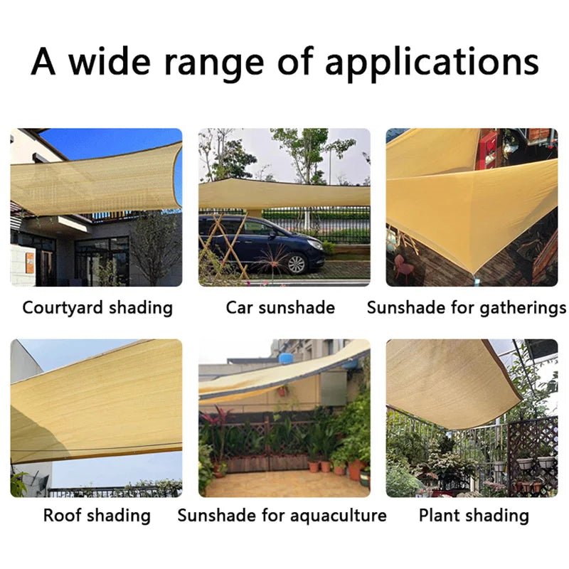 Beige zonnescherm net – Perforeerde hittebestendige zonwering voor tuin, terras & balkon - Bivakshop