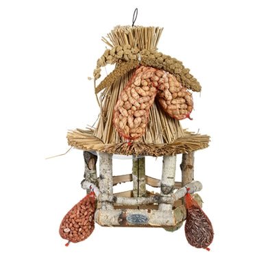 Best For Birds - Voedertafel - Hangend Rieten Dak Inclusief Voer - Bivakshop