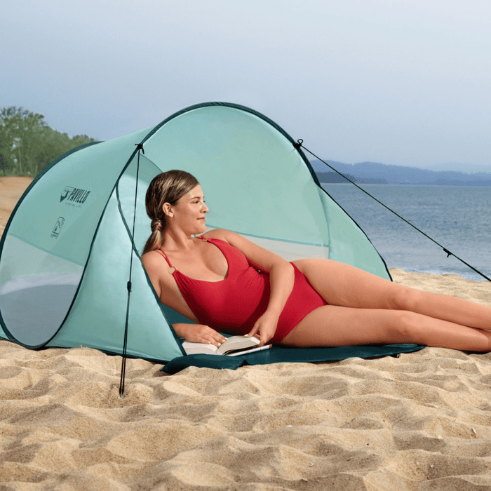 Bestway - Strandtent Quick - Set – 200 x 120 cm – UV - Bescherming & Windscherm – Snel Opzetbaar - Bivakshop