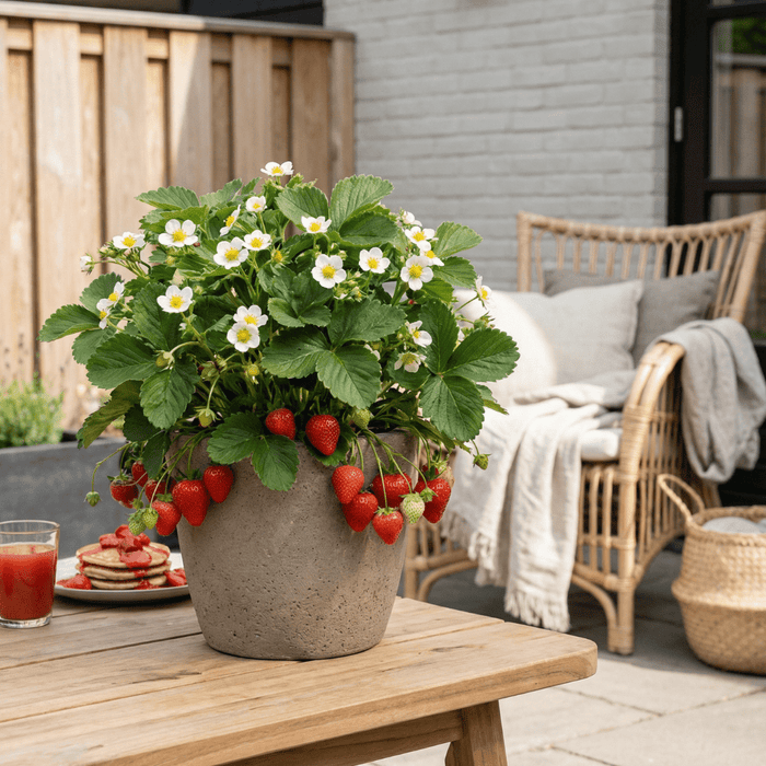 Biologische Aardbeienplanten – Fragaria – 48 stuks (8x 6 - pack) - Bivakshop
