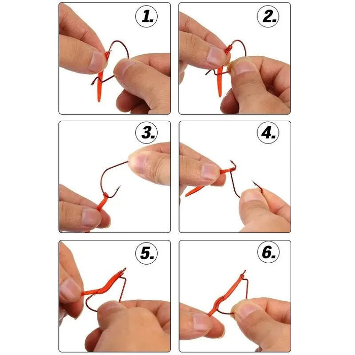 Bionic Rode Worm Lure (100 St.) – 3.5cm Realistische Siliconen Aas - Bivakshop