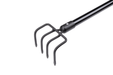 BLACK+DECKER – Cultivator/tuinhark – 4 - tands koolstofstaal – Glasvezelsteel - Bivakshop