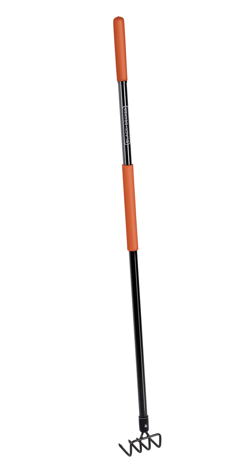 BLACK+DECKER – Cultivator/tuinhark – 4 - tands koolstofstaal – Glasvezelsteel - Bivakshop