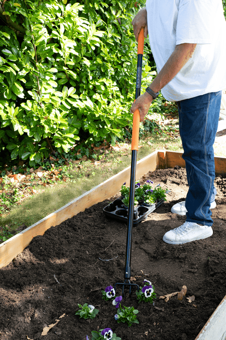 BLACK+DECKER – Cultivator/tuinhark – 4 - tands koolstofstaal – Glasvezelsteel - Bivakshop