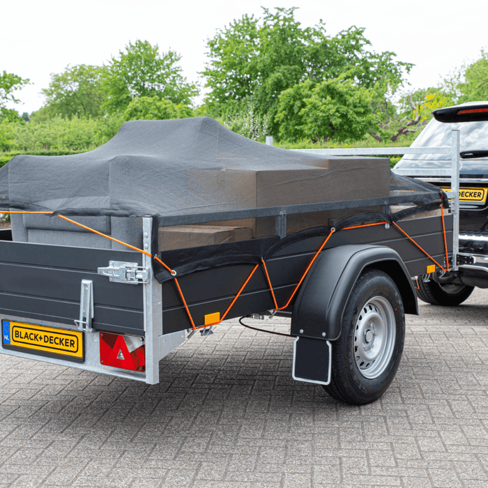 Black+Decker - Fijnmazig Trailernet – 2 x 3 Meter – Veilig & Duurzaam Ladingnet - Bivakshop