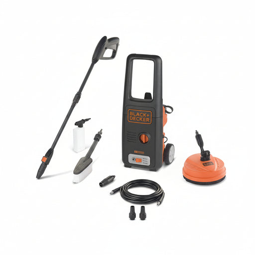 Black+Decker - Hogedrukreiniger 220/240V – Krachtige Reiniging voor Terras, Auto en Tuin - Bivakshop