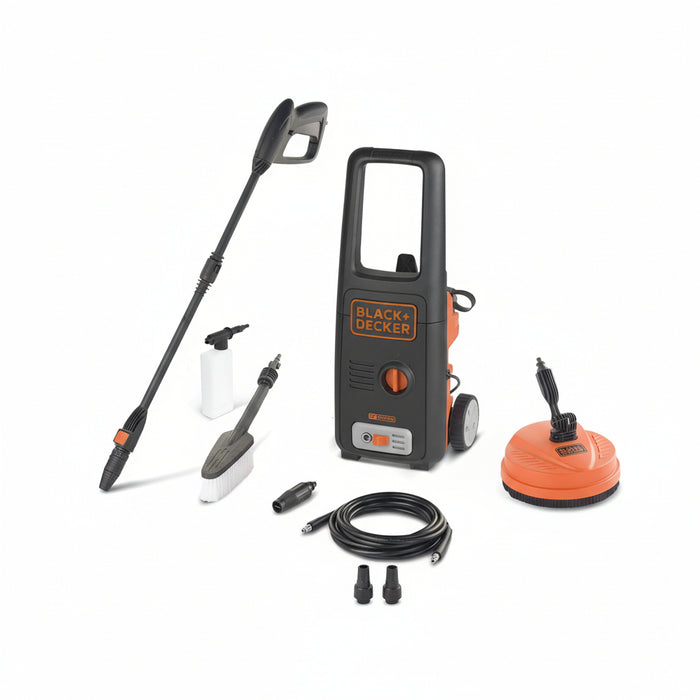 Black+Decker - Hogedrukreiniger 220/240V – Krachtige Reiniging voor Terras, Auto en Tuin - Bivakshop