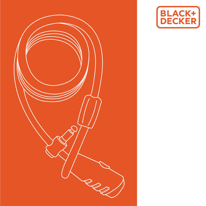 BLACK+DECKER - Kabelslot – Ø10 mm x 240 cm – zwart - Bivakshop