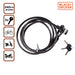 BLACK+DECKER - Kabelslot – Ø10 mm x 240 cm – zwart - Bivakshop