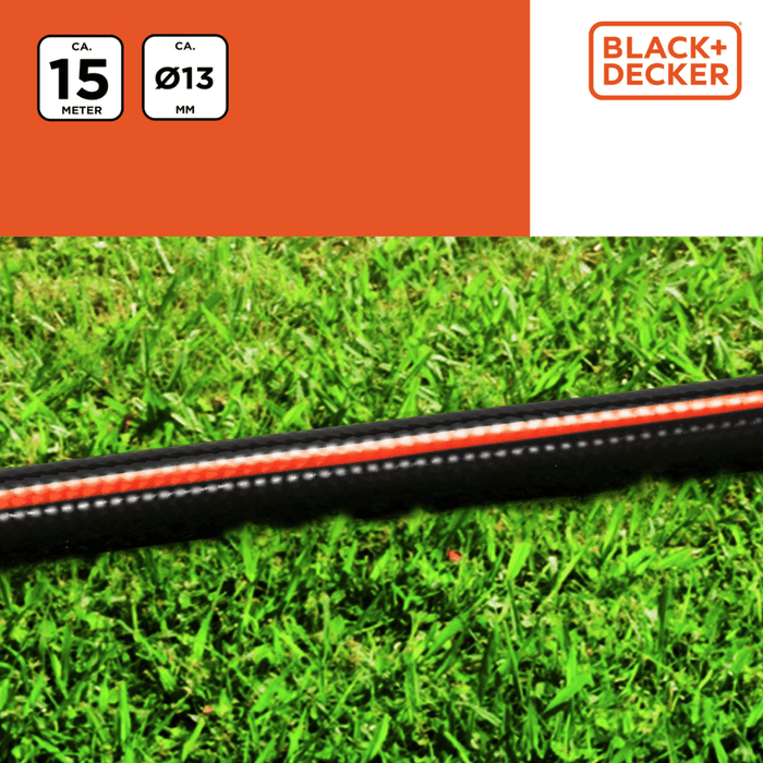 Black+Decker - Title Tuinslang Ø12mm x 15m – Duurzaam en Flexibel voor Tuinieren - Bivakshop