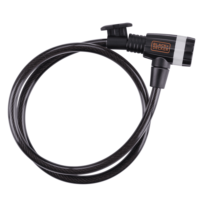 Black+Decker - Universeel Kabelslot – Flexibele Stalen Kabel – Veilig & Duurzaam - Bivakshop