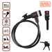 Black+Decker - Universeel Kabelslot – Flexibele Stalen Kabel – Veilig & Duurzaam - Bivakshop
