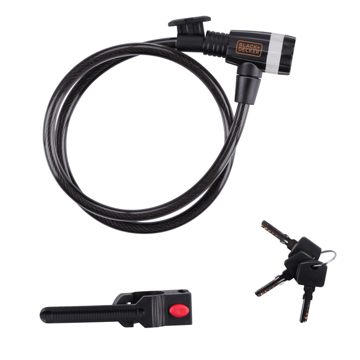 Black+Decker - Universeel Kabelslot – Flexibele Stalen Kabel – Veilig & Duurzaam - Bivakshop