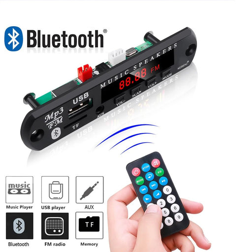Bluetooth autoradio MP3 Mmodule – Draadlozeaudio ontvanger met aux - in, fm & usn afspelen - Bivakshop