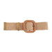 Boho gevlochten stro riem – Elastische brede tailleband casual zomerstijl – Dames accessoire - Bivakshop