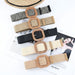 Boho gevlochten stro riem – Elastische brede tailleband casual zomerstijl – Dames accessoire - Bivakshop