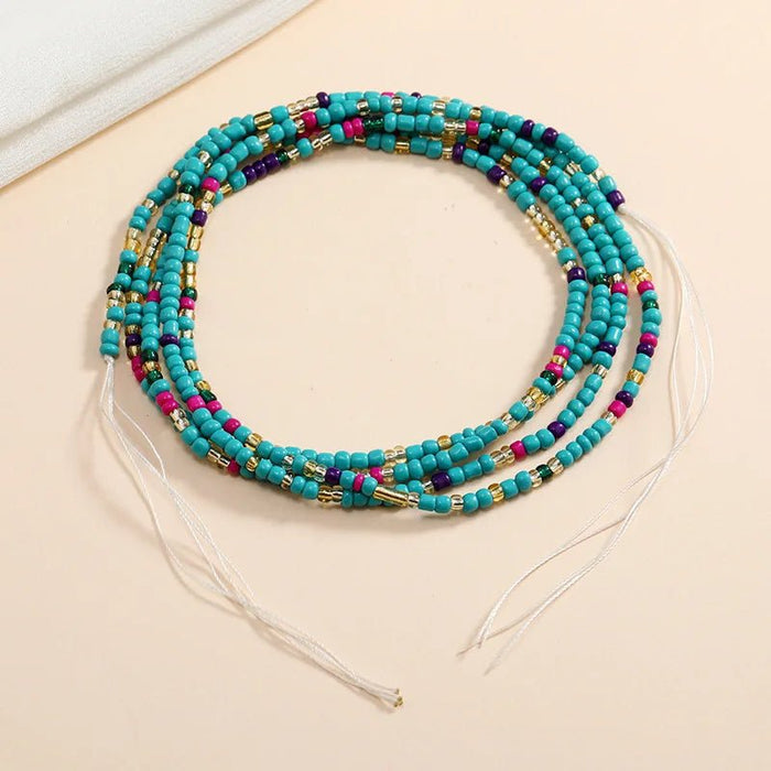 Boho - Kleurrijke kralen tailleketting - Voor dames grote maat afrikaanse stijl - Bivakshop