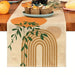 Boho Planten Tafelloper – Natuurlijke Linnen Look – Botanische Tafeldecoratie voor een Warm Interieur - Bivakshop
