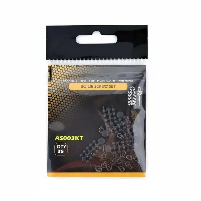 Boilie Screws & Rubber Stoppers Set (70x) – Rig Componenten - Bivakshop