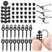 Boilie Screws & Rubber Stoppers Set (70x) – Rig Componenten - Bivakshop