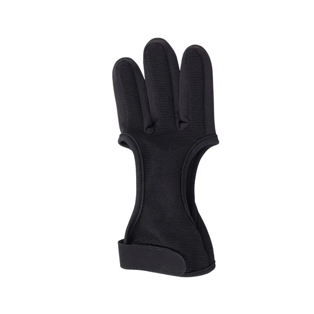 Boogschiet handschoen - Beschermende drievinger handschoen voor recurveboog en handboogschieten - Bivakshop