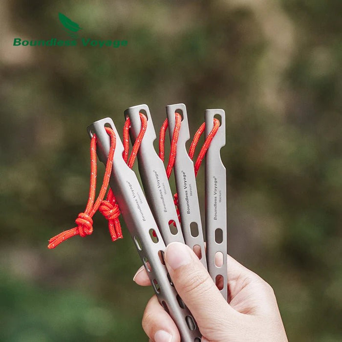 Boundless Voyage titanium tentharingen - Lichtgewicht en draagbaar - Voor outdoor en kamperen - Bivakshop