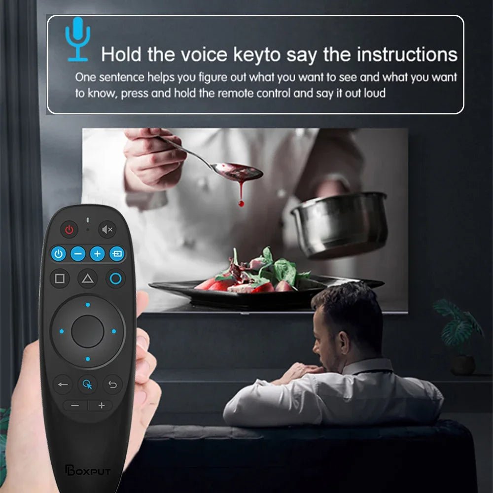 BOXPUT BPR1S/BPR2S/BPR3S Plus - Draadloze Air Mouse met voice control en IR - isolatie voor Smart TV Box - Bivakshop