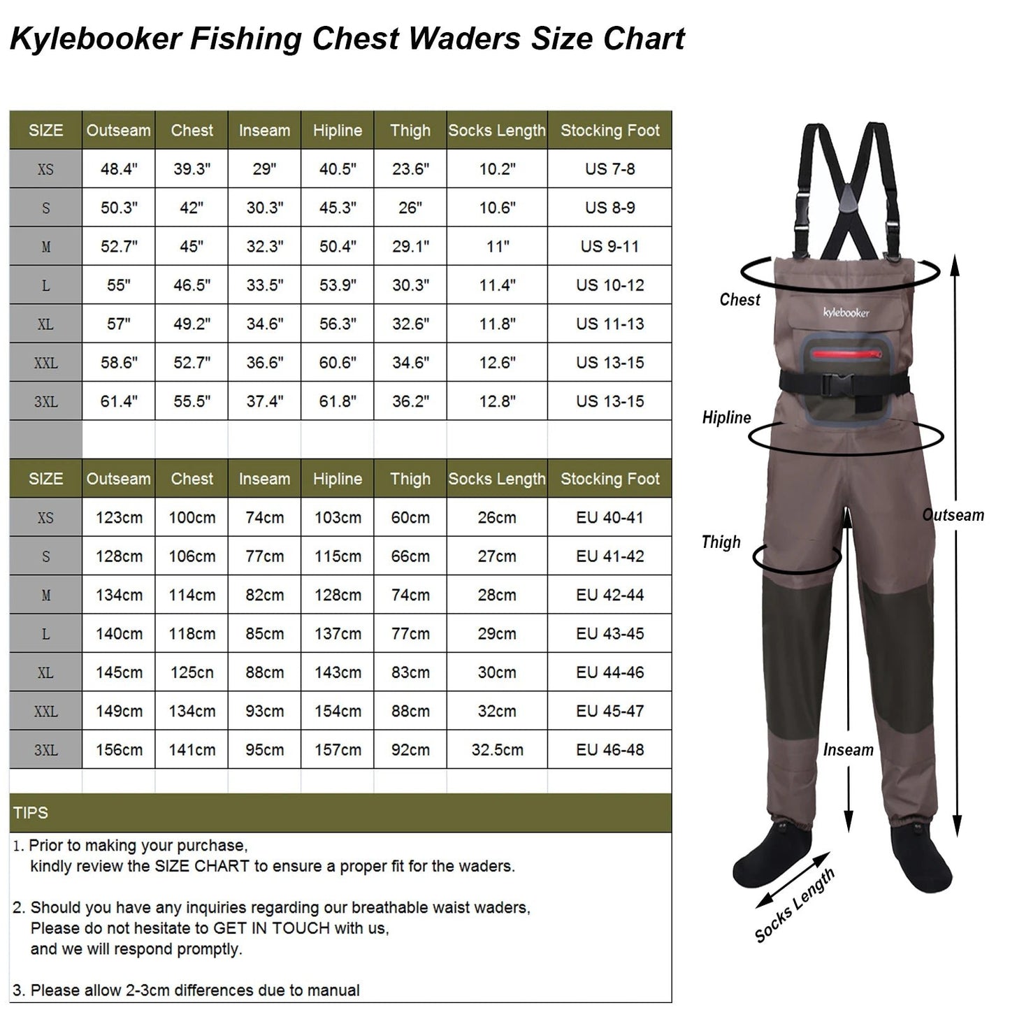 Bruine ademende vliegvis waadbroek – Lichtgewicht stockingfoot wader voor mannen & vrouwen - Bivakshop