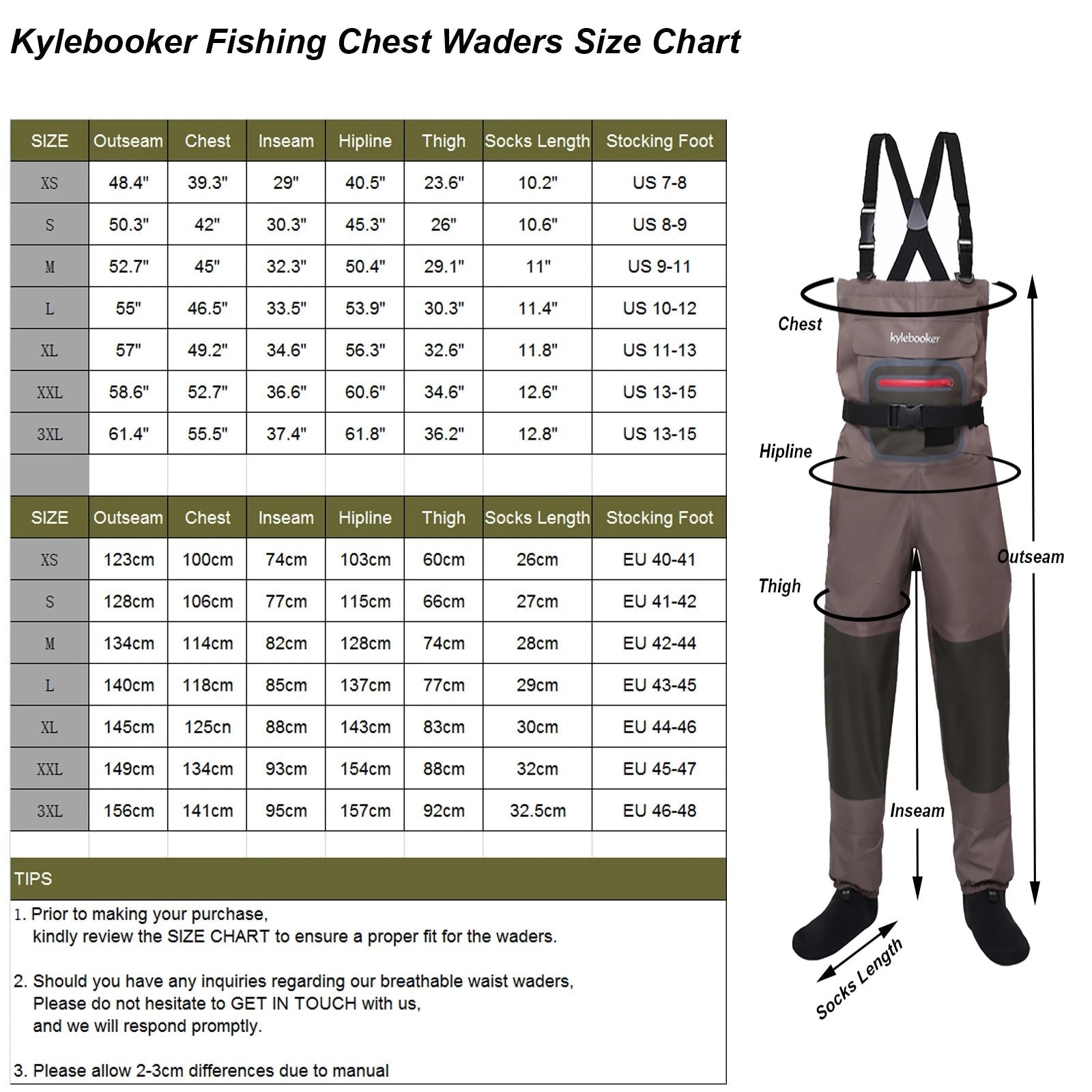 Bruine ademende vliegvis waadbroek – Lichtgewicht stockingfoot wader voor mannen & vrouwen - Bivakshop