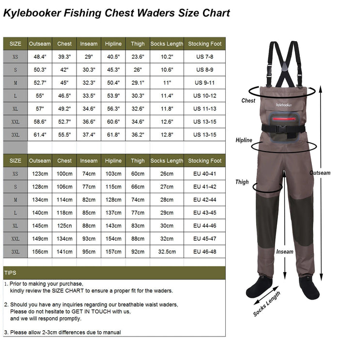 Bruine ademende vliegvis waadbroek – Lichtgewicht stockingfoot wader voor mannen & vrouwen - Bivakshop