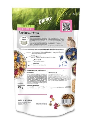 Bunny Nature - Dwerghamsterdroom Expert - Flower (500 gr) - Bivakshop