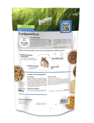 Bunny Nature - Dwerghamsterdroom Expert - Hair & Skin (500 gr) - Bivakshop