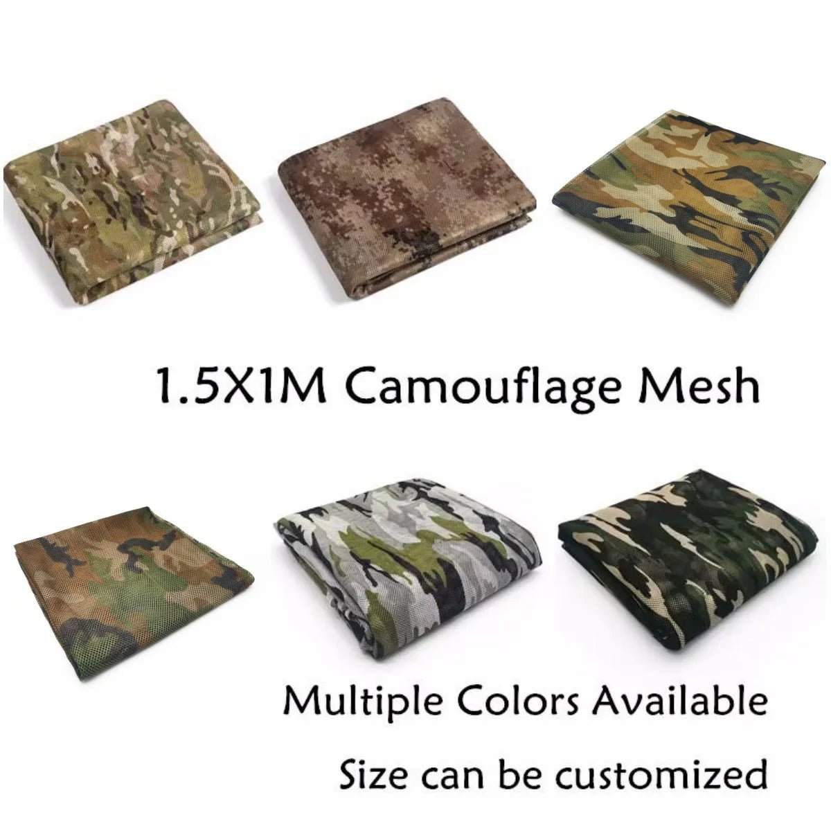 Camouflagenet van 300D – Zonnescherm & tuinafscheiding 1,5 m breed voor outdoor gebruik - Bivakshop