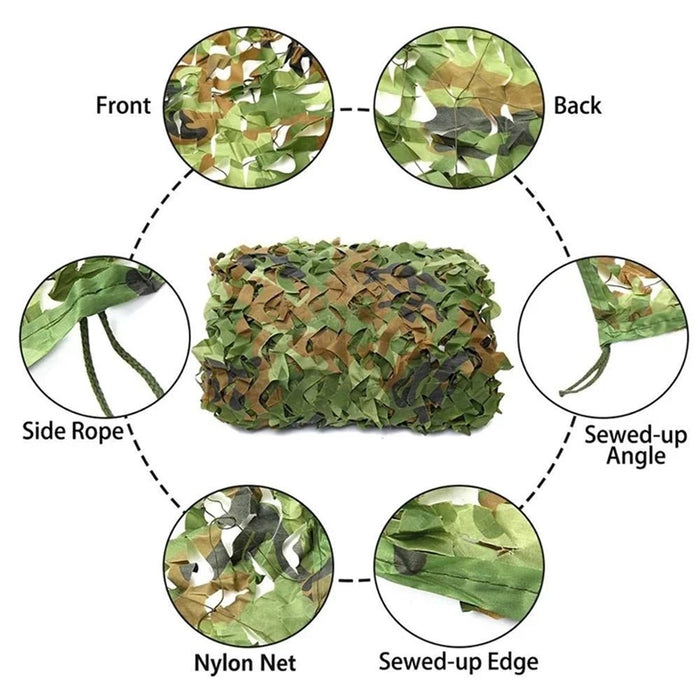 Camouflagenet wit/blauw/beige – 1.5x1m tot 4x5m schaduwdoek voor tuin, camping & camouflage - Bivakshop
