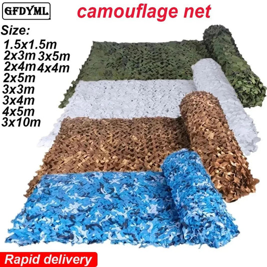 Camouflagenet wit/blauw/beige – 1.5x1m tot 4x5m schaduwdoek voor tuin, camping & camouflage - Bivakshop