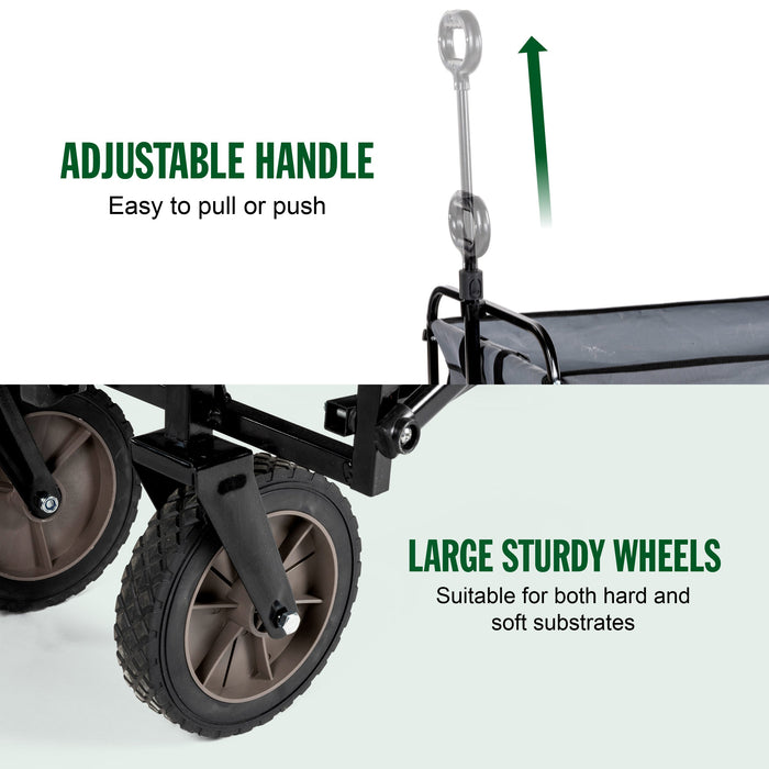 Camp Active - Opvouwbare Trolley – Transportwagen – 82 × 52 × 63 cm – Licht & Praktisch - Bivakshop