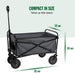 Camp Active - Opvouwbare Trolley – Transportwagen – 82 × 52 × 63 cm – Licht & Praktisch - Bivakshop