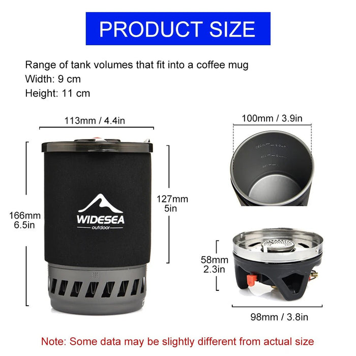 Camping kookset – warmtewisselaar – lichtgewicht 470 g - Bivakshop