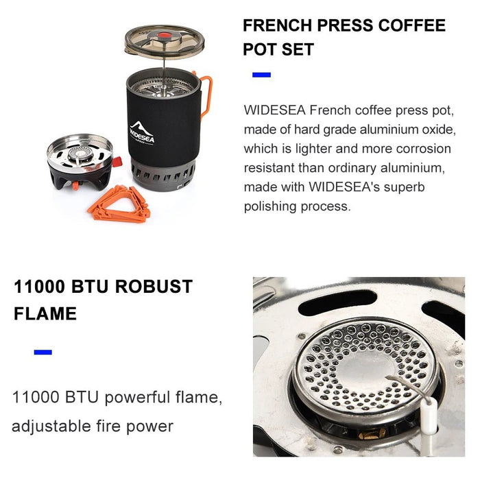 Camping kookset – warmtewisselaar – lichtgewicht 470 g - Bivakshop