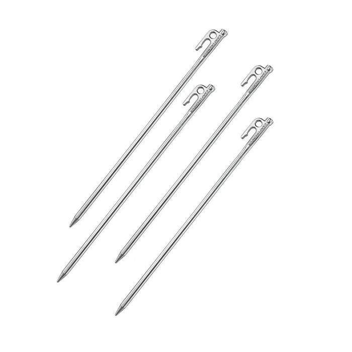 Campingmoon R40 - 4 haringen – 4 - delige set sterke 420 roestvrijstalen tentharingen voor vaste bevestiging - Bivakshop