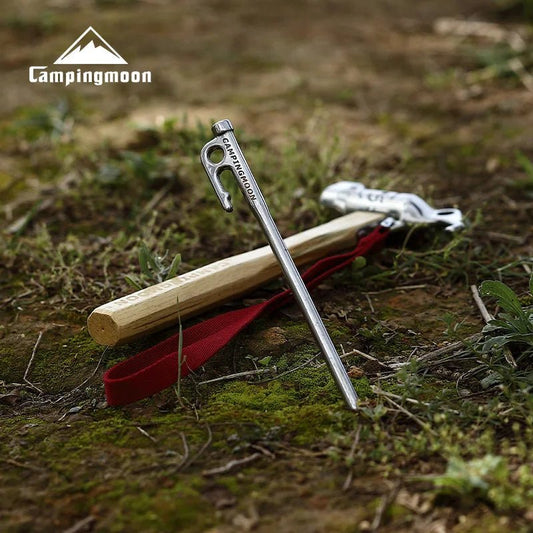 Campingmoon R40 - 4 haringen – 4 - delige set sterke 420 roestvrijstalen tentharingen voor vaste bevestiging - Bivakshop