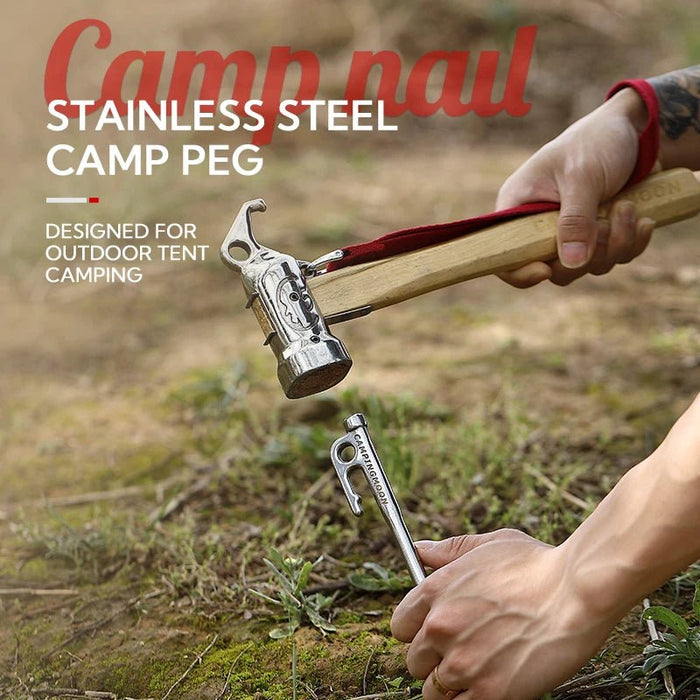Campingmoon R40 - 4 haringen – 4 - delige set sterke 420 roestvrijstalen tentharingen voor vaste bevestiging - Bivakshop