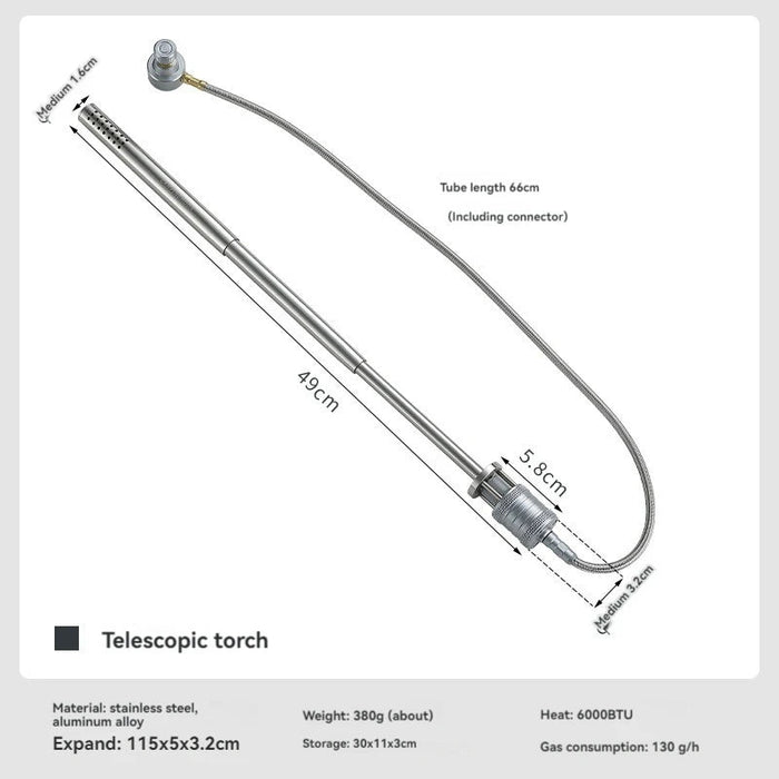 CampingMoon XD - 6 - NE gasbrander – Butaangas & roestvrij staal – Draagbaar voor kamperen, barbecue & survival - Bivakshop
