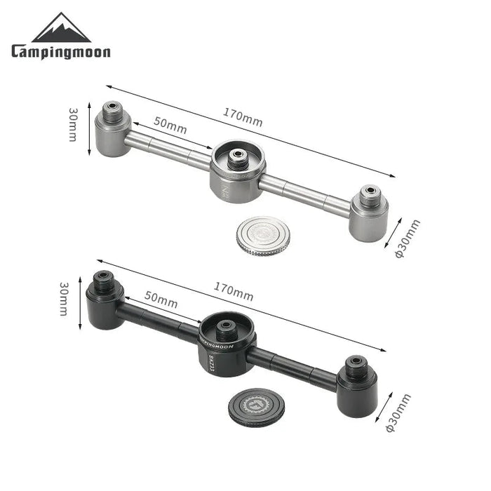 Campingmoon Z33 gas tank adapter – 1 naar 3 verdeling aluminium legering - Camping & outdoor kooktoebehoren - Bivakshop