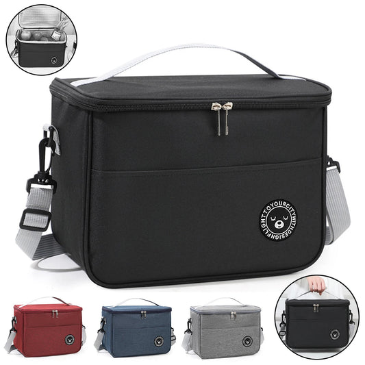 Capacity hand - held with shoulder strap insulated bag, lunch box bag, student thickened waterproof lunch bag。 - zmt - Bivakshop